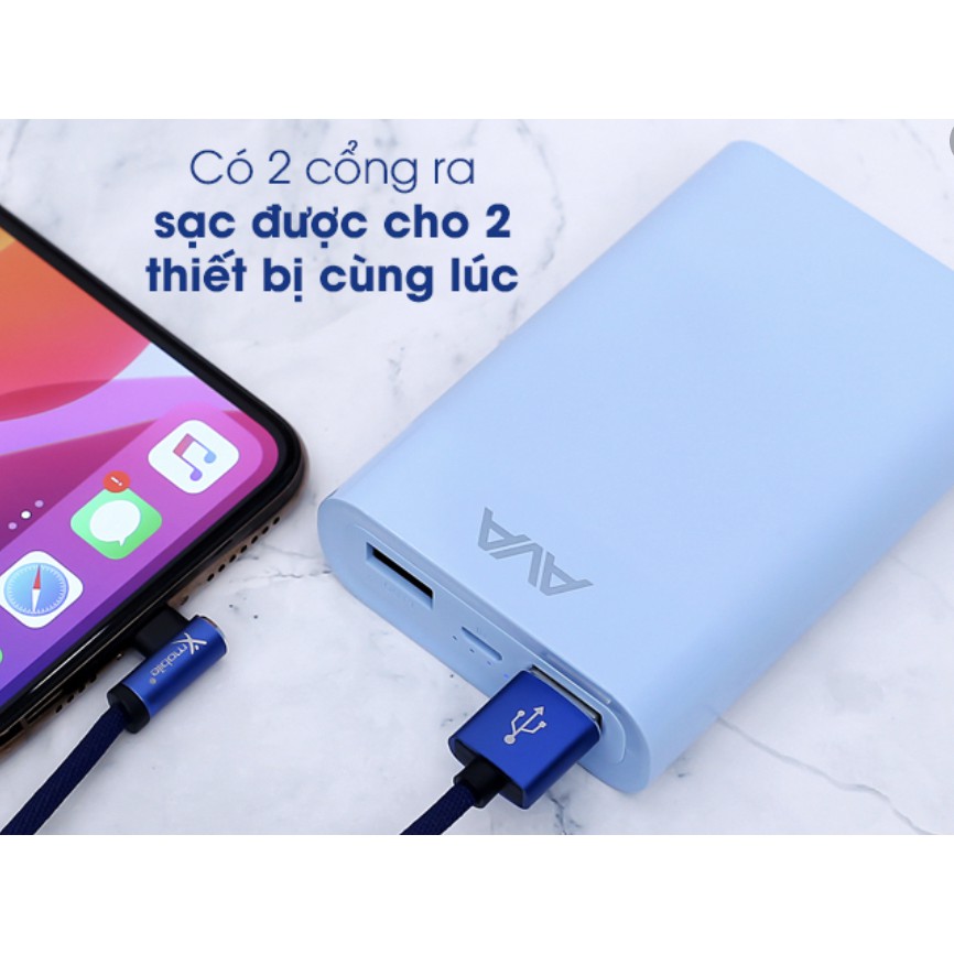 [BẢO HÀNH 2 THÁNG] Pin sạc dự phòng 7.500mAh AVA LJ JP195