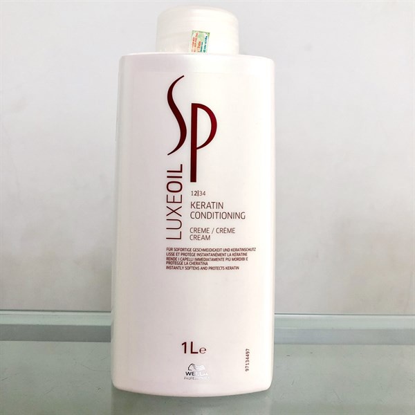 Dầu xả dưỡng tóc mềm mượt, chắc khỏe Wella Sp Luxeoil Keratin Protect Conditioner 1000ml