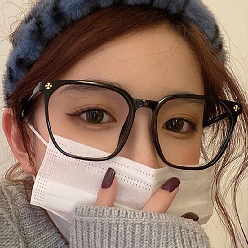 Kính mát gọng vuông đầy đủ chống nắng UV400 và tia xanh lam màu đen thời trang cổ điển cho nam và nữ