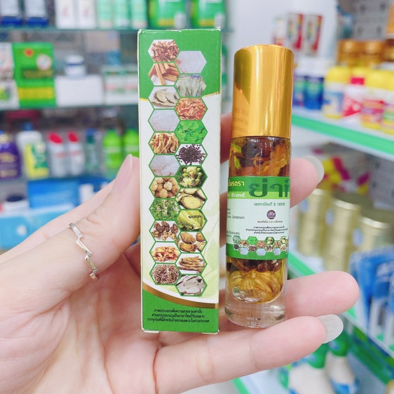 Dầu thảo dược Otop Thái Lan dầu gió nhân sâm thảo mộc Thái Lan