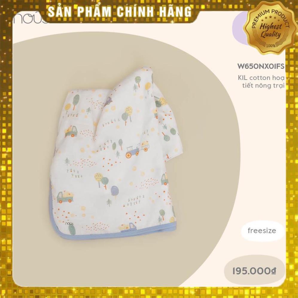 NOUSHANOI - Nous Khăn 1 lớp cotton hoạ tiết nông trại