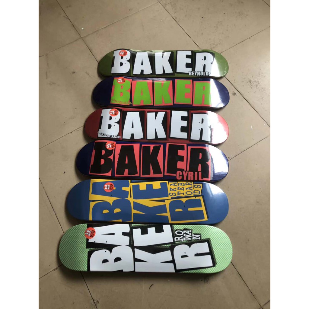 BAKER SKATEBOARD DECK PRO QUALITY DECK 7 LAYERS CANANDIAN MAPLES DECK SKATEBOARD 8 8.25 INCHVán Trượt 7 Lớp Chuyên Nghiệp