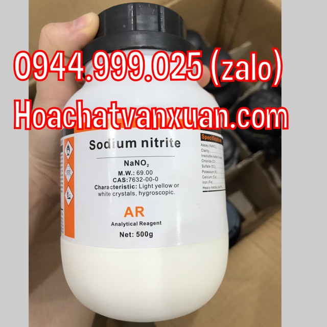 Hóa chất sodium nitrite natri nitrit CAS 7632-00-0 NaNO2 Xilong lọ 500g