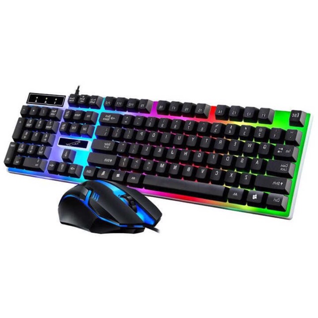 (Siêu SALE) Bộ Bàn Phím + Chuột Gaming G21B Có dây Kèm Chuột Máy Tính LED 7 Màu Cực Đẹp