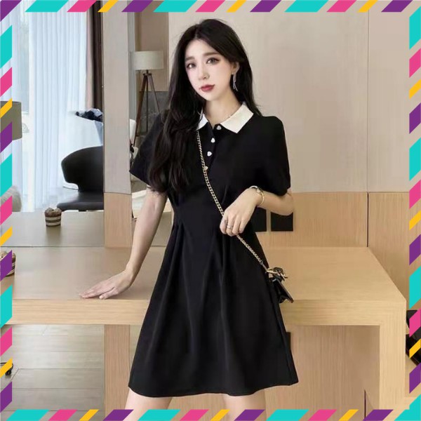 Váy polo dáng suông body tay ngắn xinh yêu 💖 Đầm polo đi dự tiệc, đi chơi dạo phố, đi bar sang chảnh A01