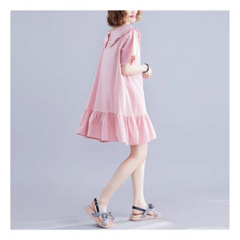 Đầm bầu phối bèo nơ cách điệu thiết kế thời trang