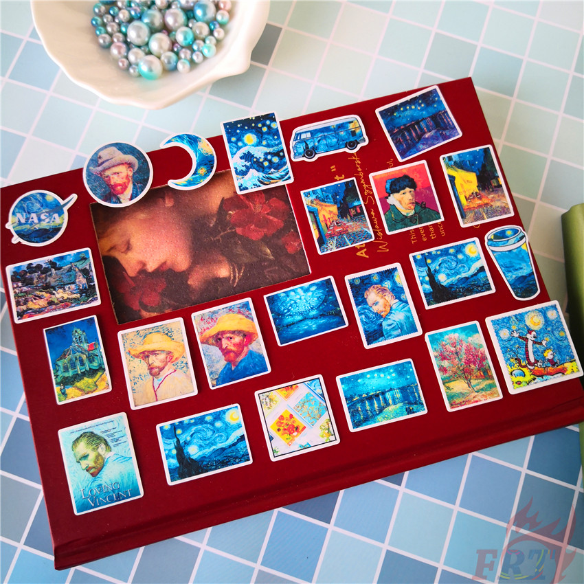❀ Loving Van Gogh Diary Manual Stickers ❀ 40Pcs/set DIY Album Scrapbooks Decor Stickers