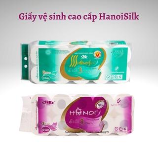 [FREESHIP] Combo 2 Bịch Giấy Vệ Sinh Hanoisilk 3 Lớp Xanh Không Lõi hàng loại 1 Việt Nam chất lượng