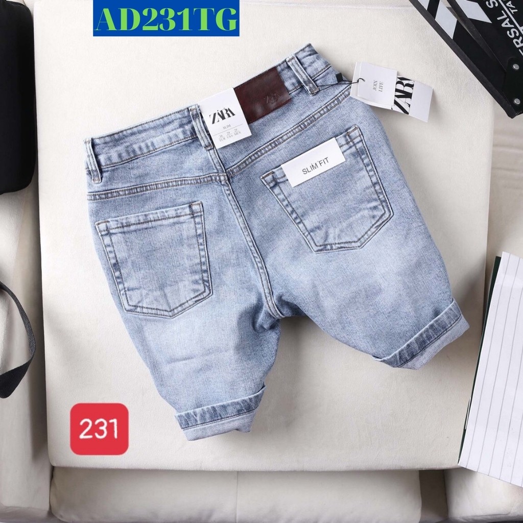 Quần Short Nam SH231TG Short Jean Nam Chất Bò VNXK Xanh Trơn Thời Trang Cá Tính TG23 Hàng Xưởng Tận Gốc (44 - 70KG) | BigBuy360 - bigbuy360.vn