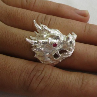 Nhẫn nam bạc đầu rồng NNAB042