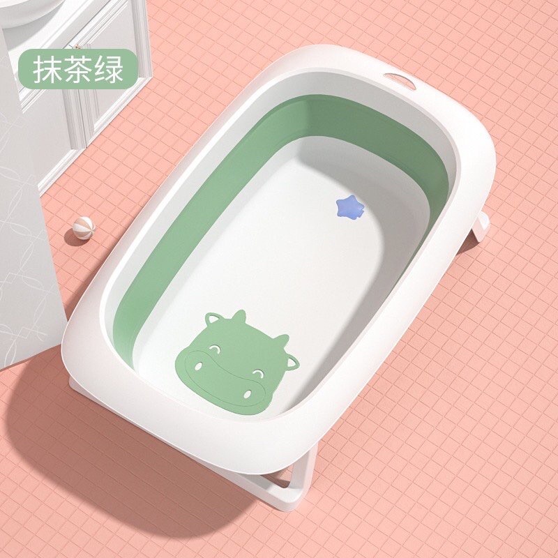 CHẬU TẮM HONPER GẤP GỌN HÌNH BÒ CÓ CẢM BIẾN NHIỆT, Suzy baby