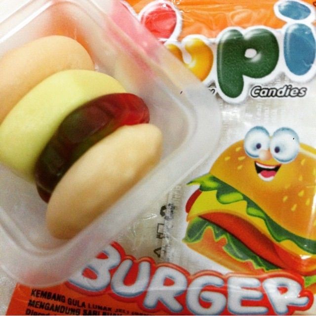 Kẹo Dẻo Burger Yupi Hủ  - Kẹo Dẻo Hamberger