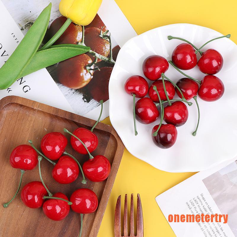 Bộ 20 trái cherry giả thiết kế sống động như thật dùng trang trí