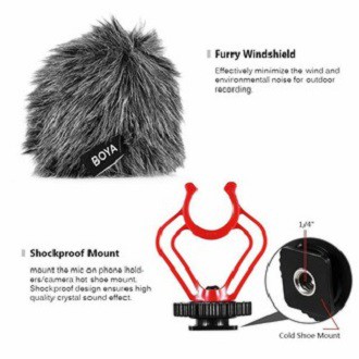 Boya BY-MM1 micro thu âm cao cấp cho máy ảnh DSLR, FLASH, và điện thoại - Hàng Nhập Khẩu Chính Hãng