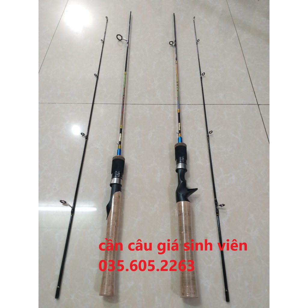 Cần câu lure suối UL 1m68 máy đứng máy ngang