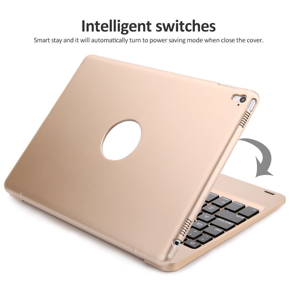 Bao da kiêm bàn phím Bluetooth iPad Pro 9.7 (Gold)