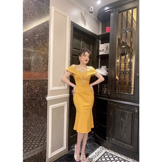 Đầm Body đuôi Cá kết pha lê - YB220159