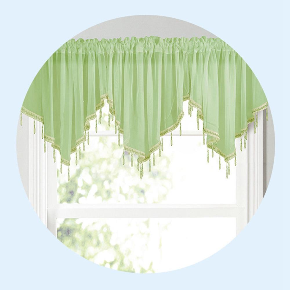 NICKOLAS Rèm Cửa Hình Tam Giác Bằng Polyester Màu Sắc Trơn Trang Trí Nhà Cửa