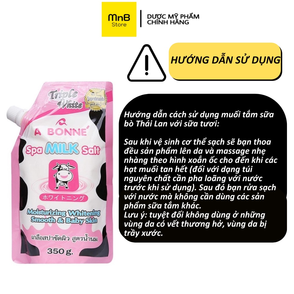 Muối tắm sữa bò tẩy tế bào chết A Bonne Spa Milk Salt Thái Lan 350gr