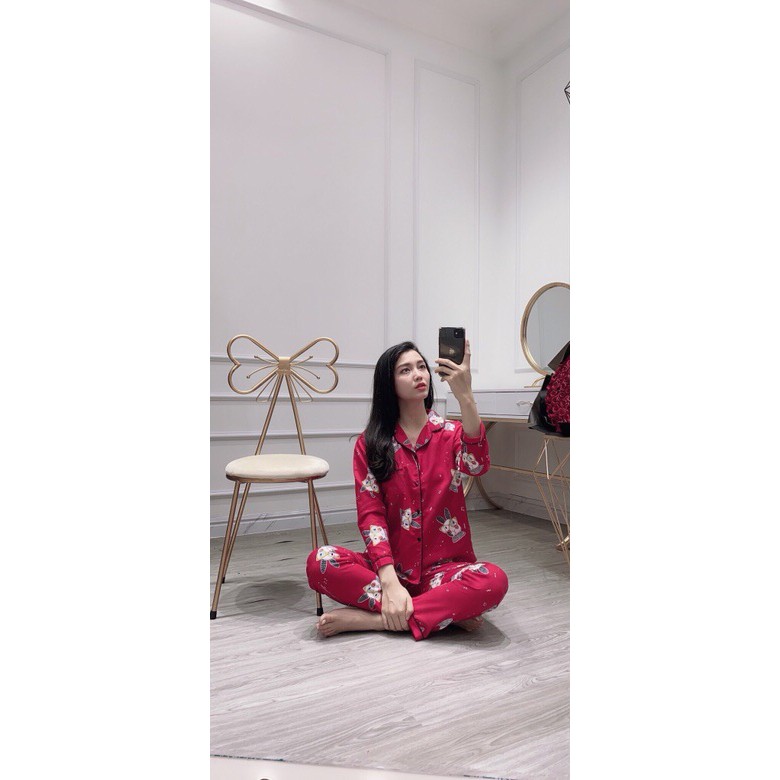[Hàng có size] Bộ ngủ pijama tay dài quần dài chất đẹp. | BigBuy360 - bigbuy360.vn