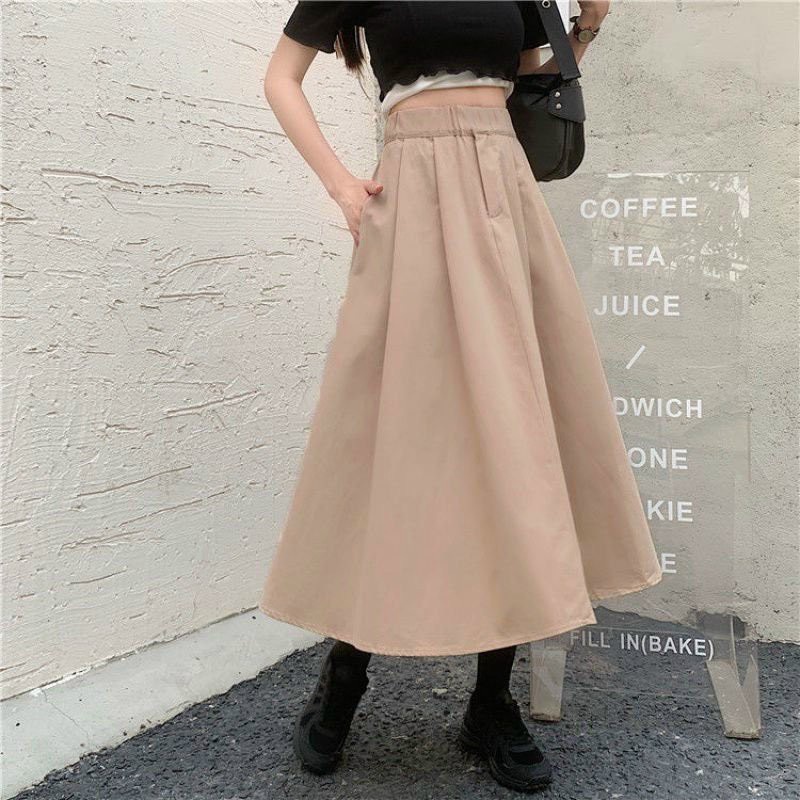 Chân váy ulzzang nữ form dáng dài xoè phong cahs tiểu thư mẫu mới nhất