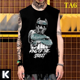 Áo thun TANKTOP TA6 OVERSIZE UNISEX (2 Màu ĐEN-TRẮNG)