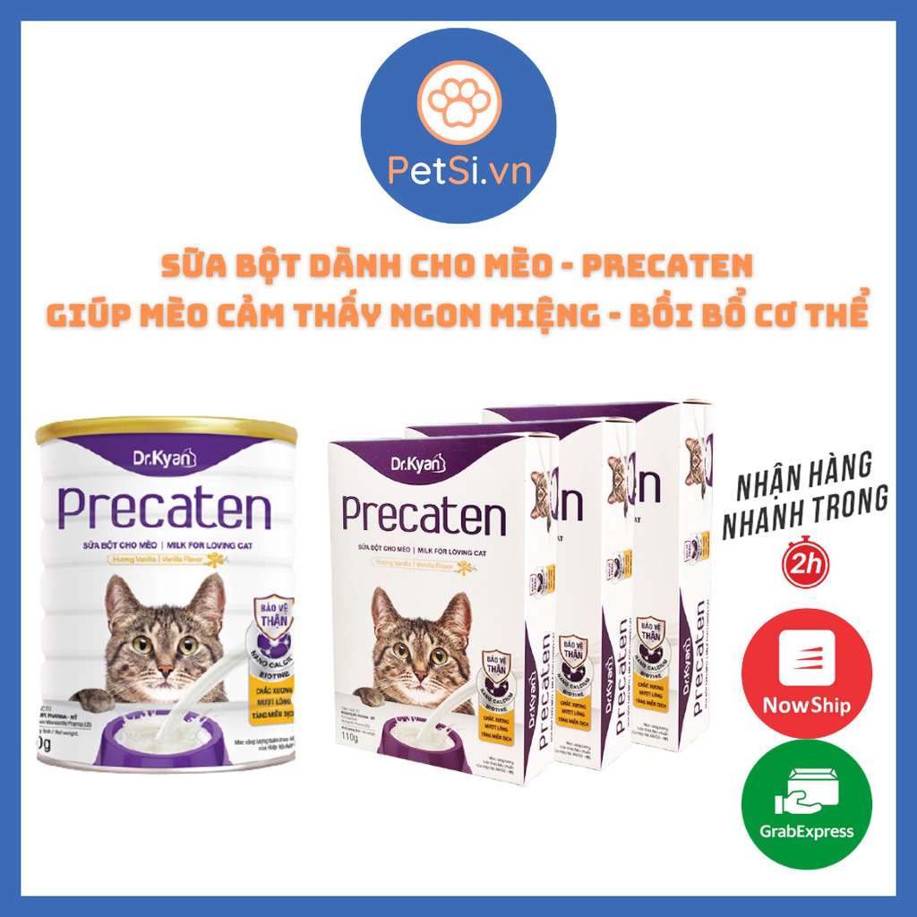 Sữa bột dành cho mèo ♥️ FreeShip ♥️ Dr.Kyan Precaten giúp bé mèo cảm thấy ngon miệng và bồi bổ cơ thể