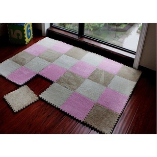 Set 12 tấm thảm lông xốp kích thước 30*30cm