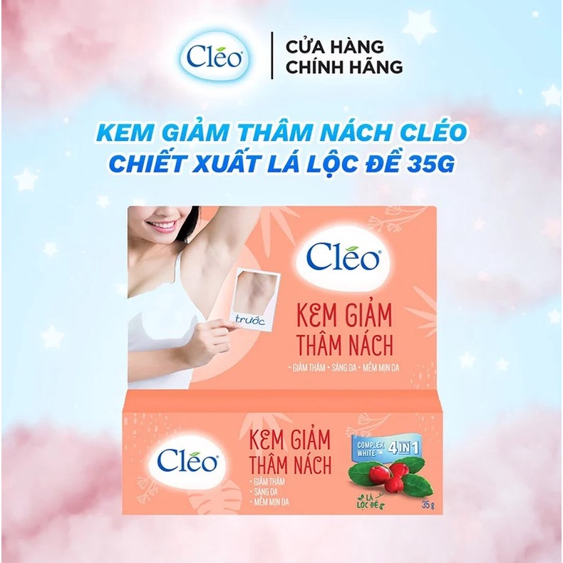 Kem Giảm Thâm Nách & Khử Mùi, Dưỡng Da Sáng Mịn CLEO Complex Whitener & Deodorizer 35g [che tên sản phẩm khi giao hàng]