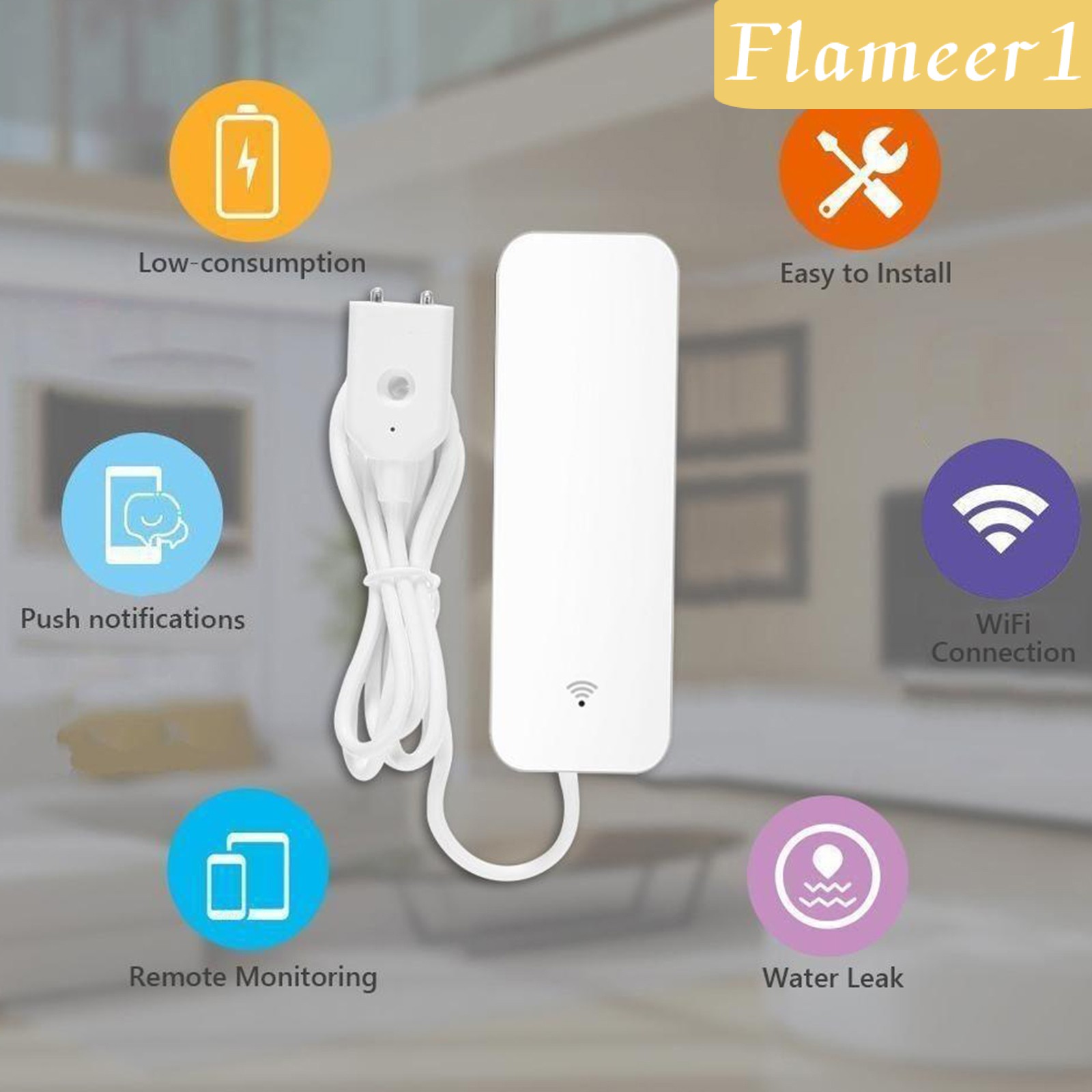 Cảm Biến Rò Rỉ Nước Chống Rò Rỉ Wifi Flameer1