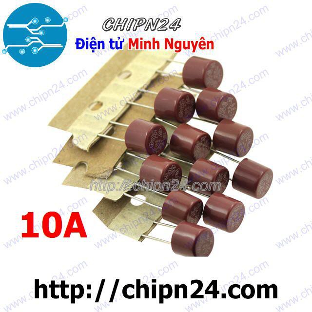 [2 CÁI] Cầu Chì Tròn 8x8mm 10A 250V (T10A250V)