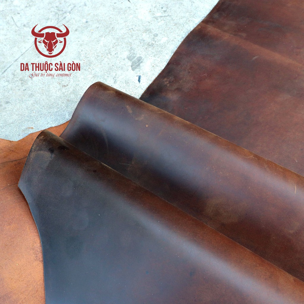 10 Pia da sáp ngựa điên màu nâu hạt dẻ  thương hiệu Da Thuộc Sài Gòn