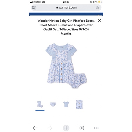 Set Yếm 3 chi tiết cho bé cotton organic size 3M-24M