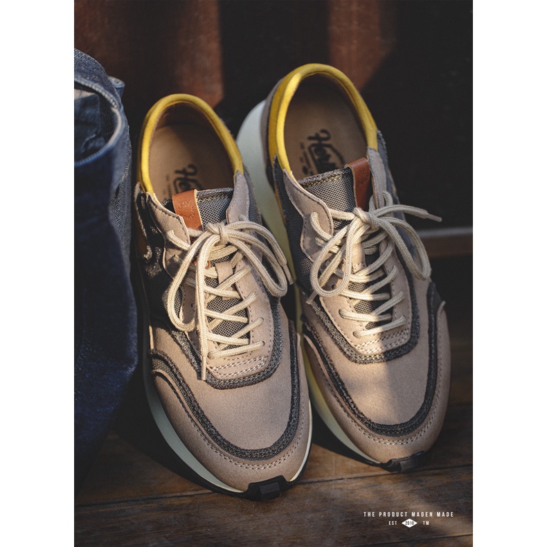 MADEN Men's Vintage Multicolor Panel Casual Sneakers