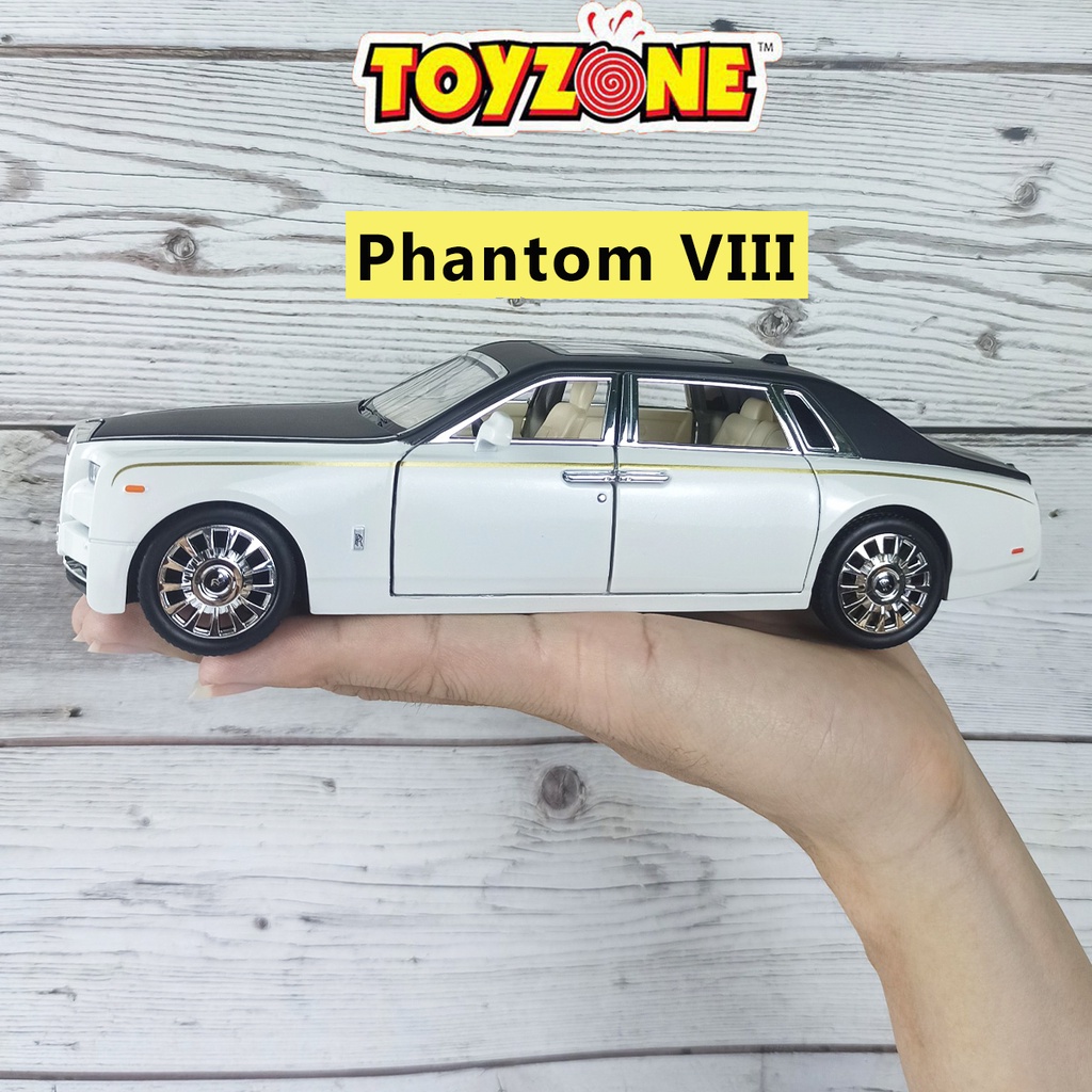 Xe mô hình kim loại Rolls Royce Phantom VIII tỉ lệ 1:24 Chezhi đẹp như xe thật, thiết kế tinh xảo màu Đen, Trắng, Đỏ