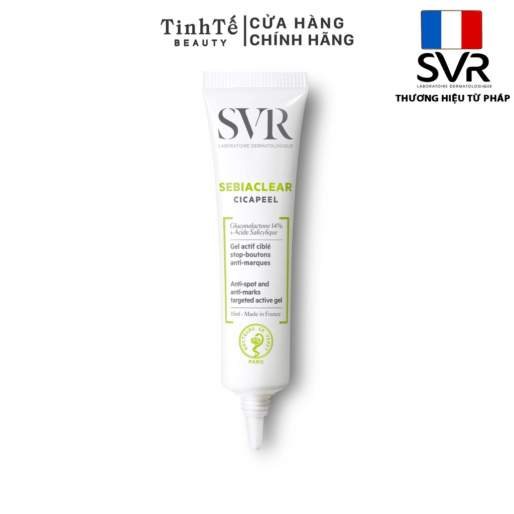 Kem giảm mụn 14% PHA + BHA SVR Sebiaclear Cicapeel 15ml