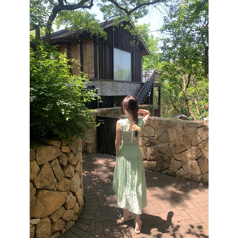 D23 - Váy maxi xanh ngọc