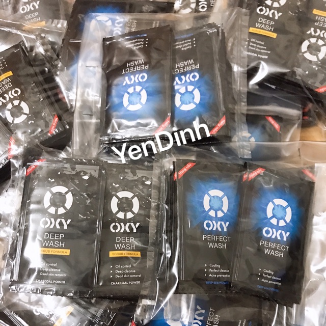 Combo 10g Kem rửa mặt có hạt Oxy Deep Wash sạch sâu đánh bay nhờn tút sáng da 3g( Hàng Mẫu dùng thử)