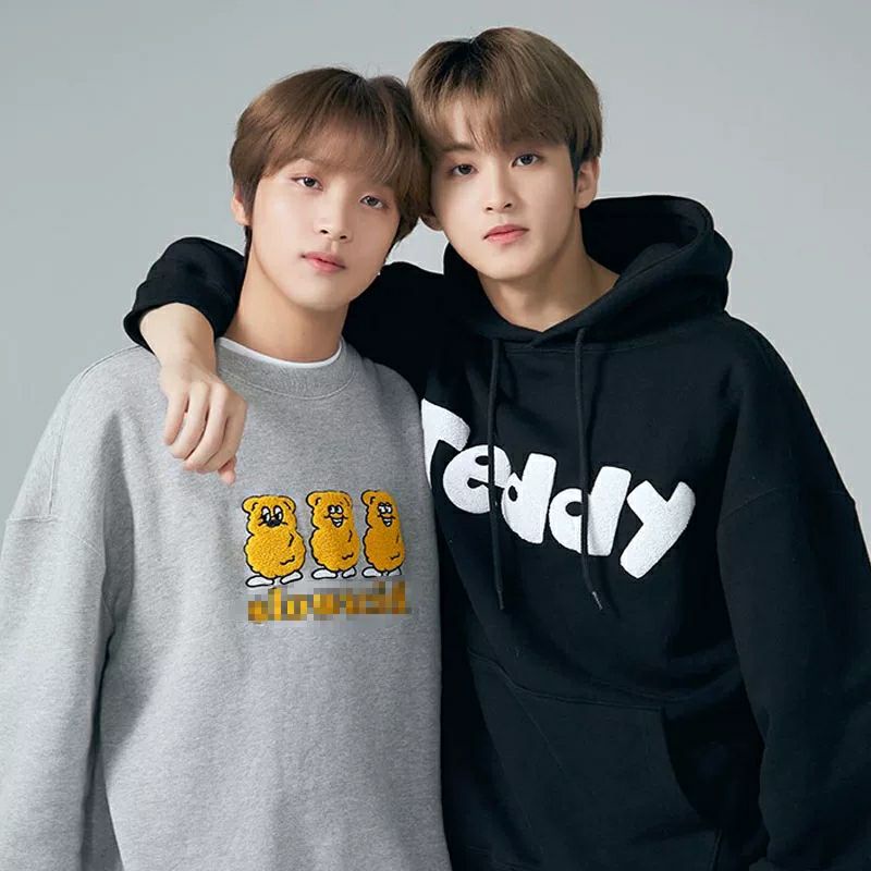 Áo nỉ da cá in hình gấu Slowacid giống NCT 127 Taeyong và Haechan