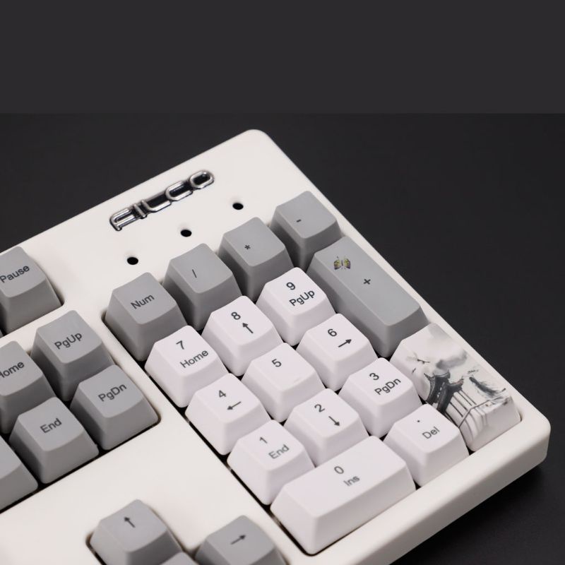 btsg Ink Landscape Keycap OEM PBT ANIS Layout Keycaps Full Set Mechanical Keyboard Keycaps PBT Dye-Sublimation Keycap