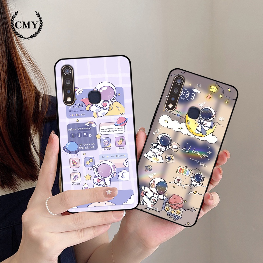 Ốp lưng Vivo Y19 - Vivo U3 hình gấu, vũ trụ ngân hà chibi. ốp chống sốc bền đẹp
