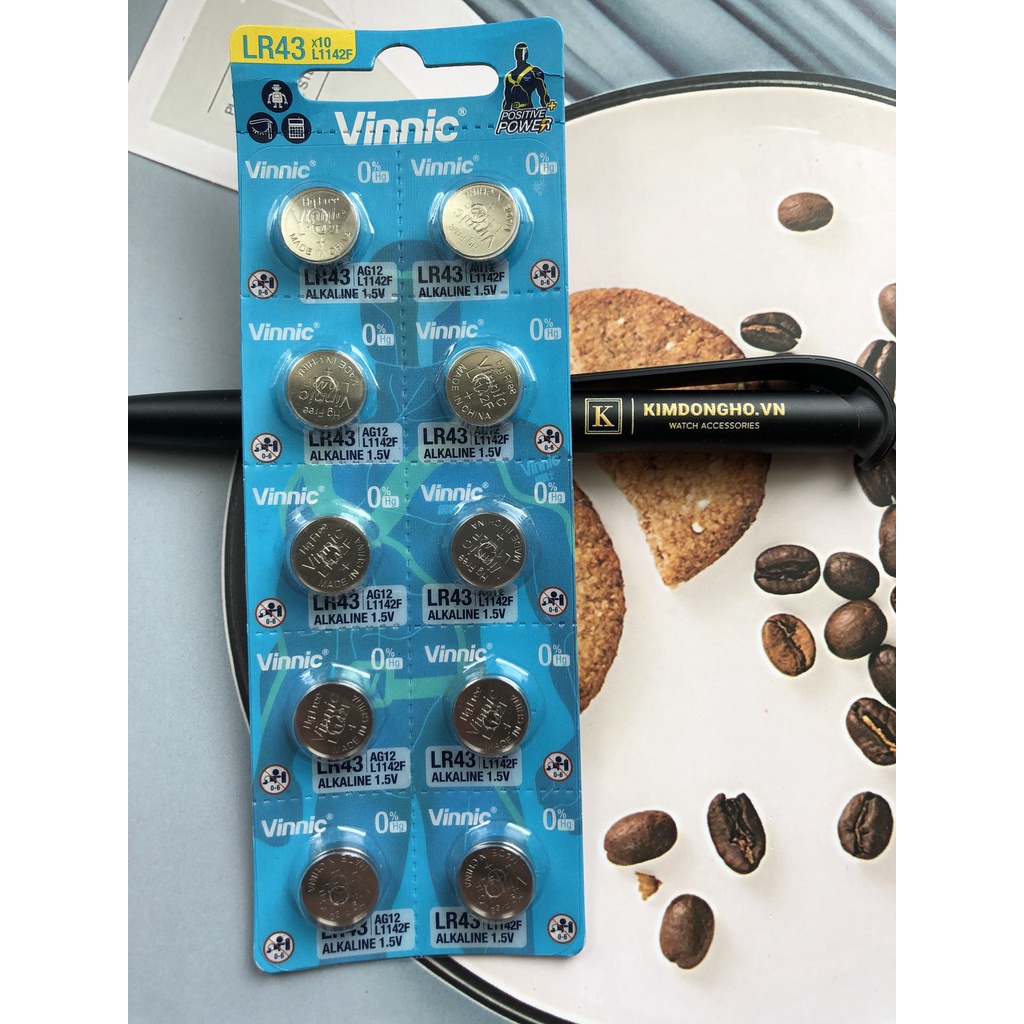 Viên Pin Đồng Hồ AG12 LR43 386 G12A VINNIC 1,5v