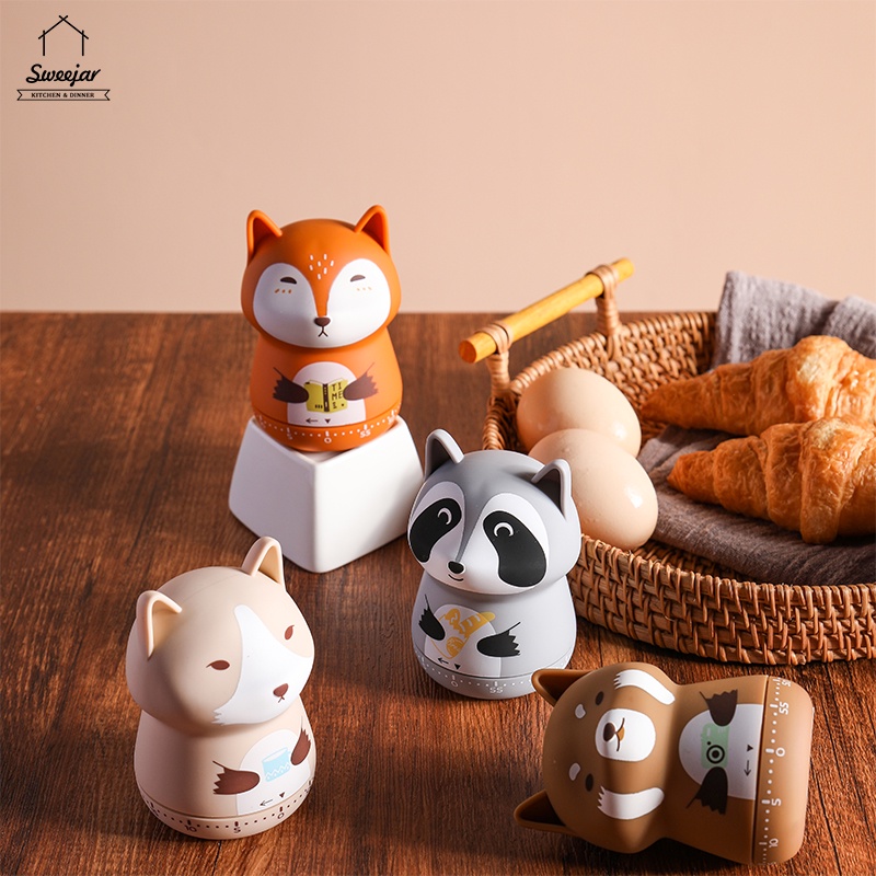 Đồng hồ đếm ngược SWEEJAR bằng ABS hình động vật dùng để nấu nướng