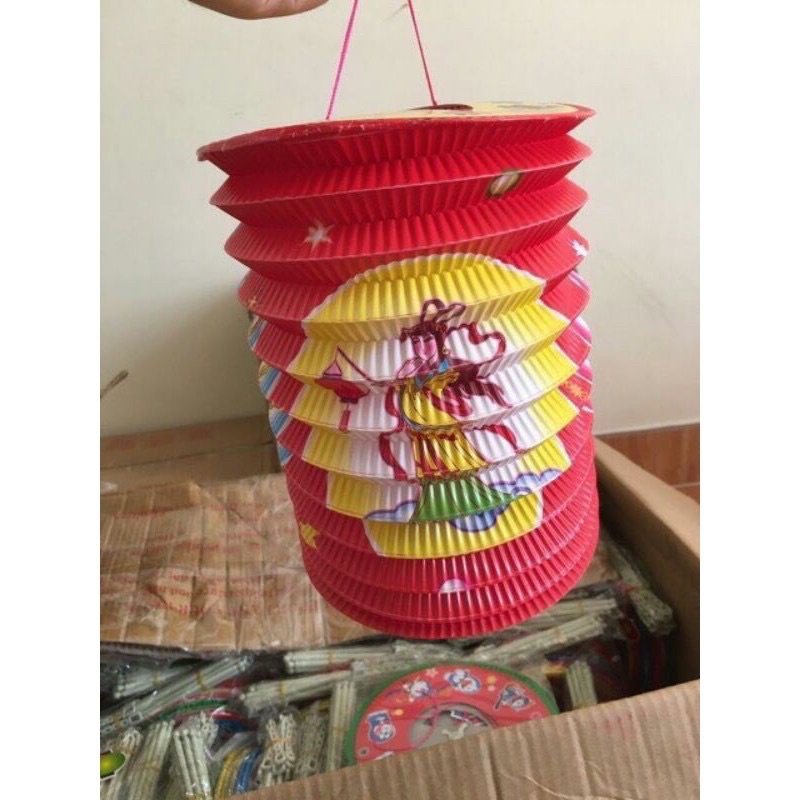 10 lồng đèn giấy hình trụ loại trung
