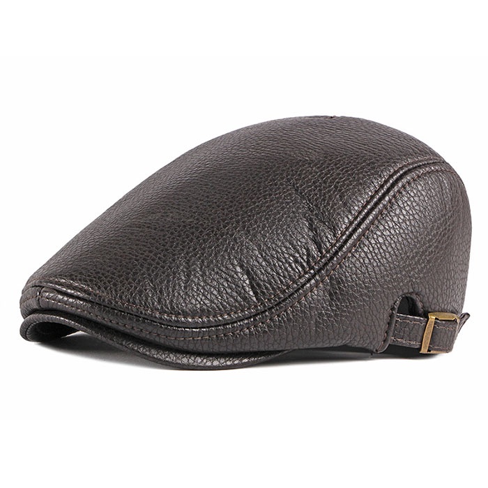 Mũ nồi da nam cao cấp, nón beret nam chất liệu cao cấp kiểu dáng cổ điển màu đen, nâu MN024