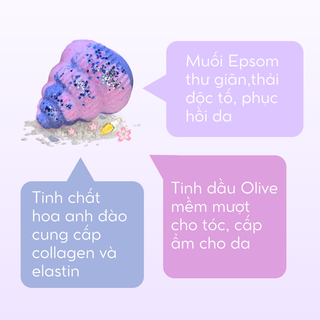 PINK OCEAN [Labbi] Bath bomb / Viên sủi bồn tắm / Bom tắm