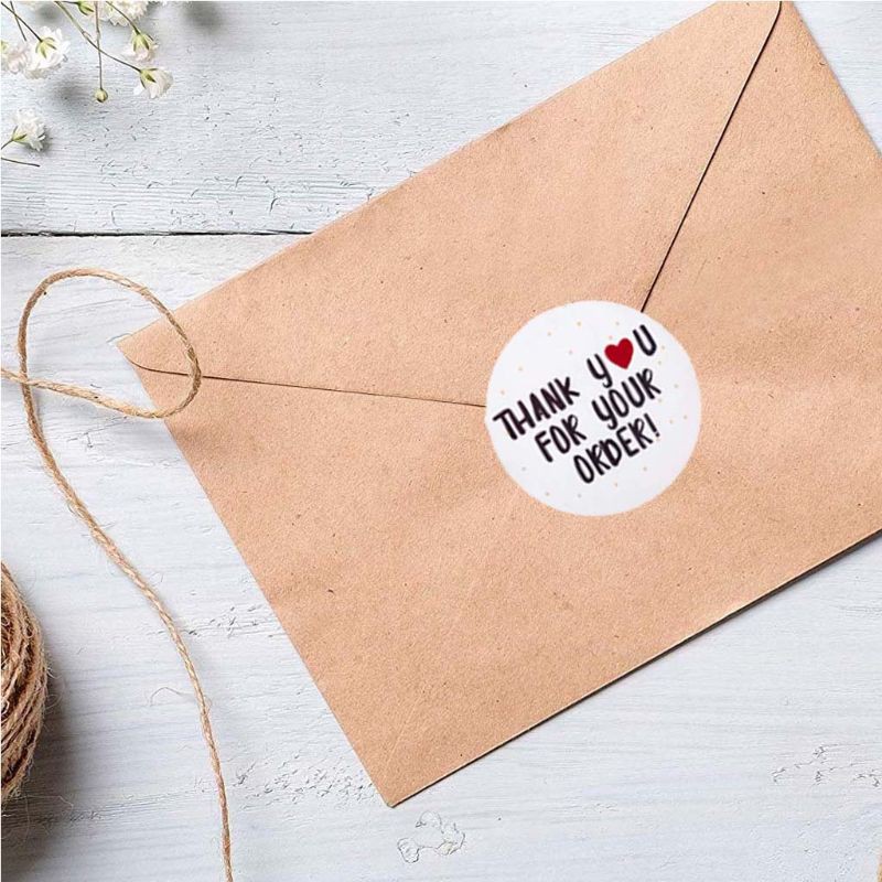 HANDMADE Cuộn 500 Miếng Dán Chữ Thank You For Your Order