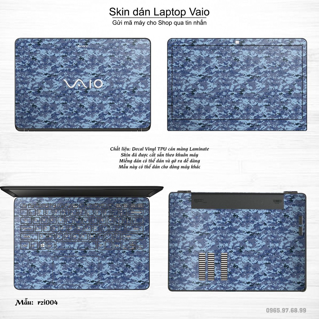 Skin dán Laptop Sony Vaio in hình rằn ri _nhiều mẫu 2 (inbox mã máy cho Shop)