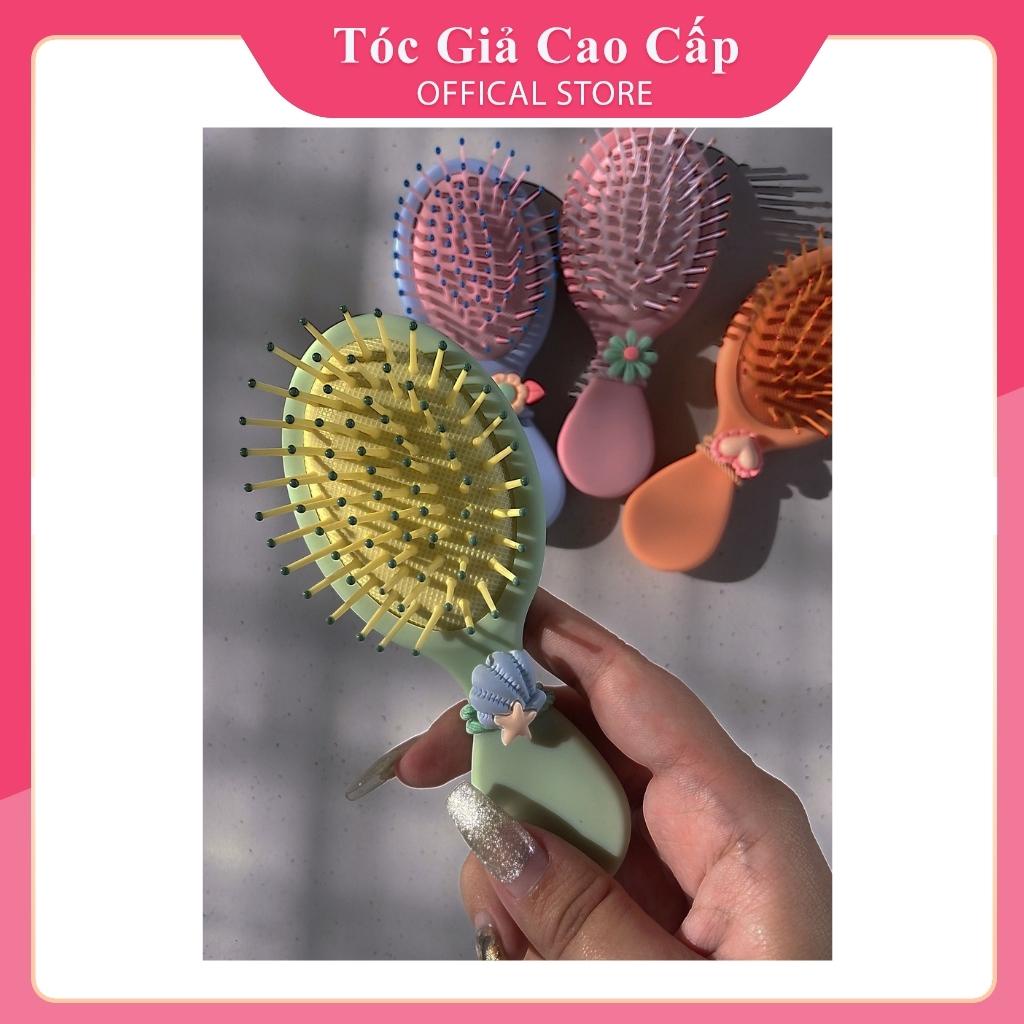 Lược chải tóc giả có gương- in hình kute ❤️FREESHIP❤️ lược chải tóc