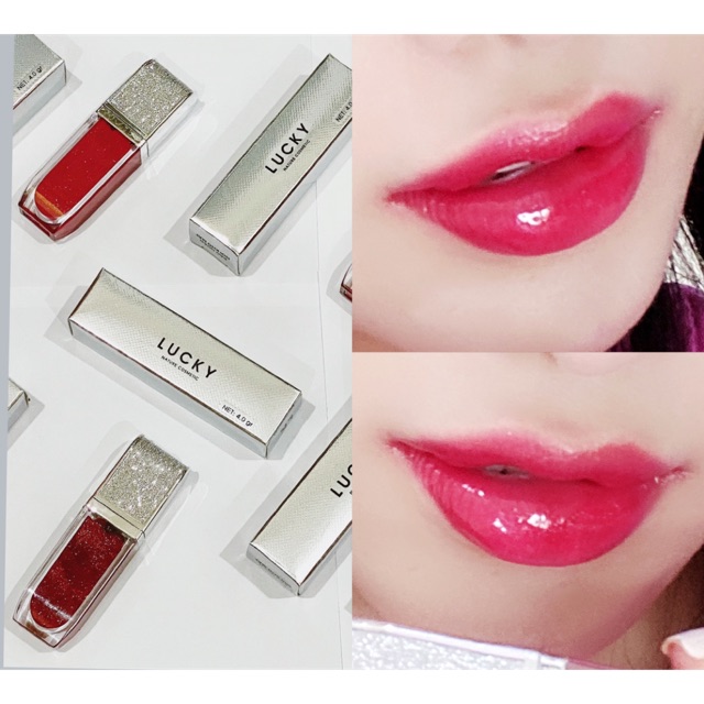 Son dưỡng môi có màu 💄Hồng đỏ cherry Lucky Lipstick Organic💄 Son làm hồng môi - Son thiên nhiên - son không chì